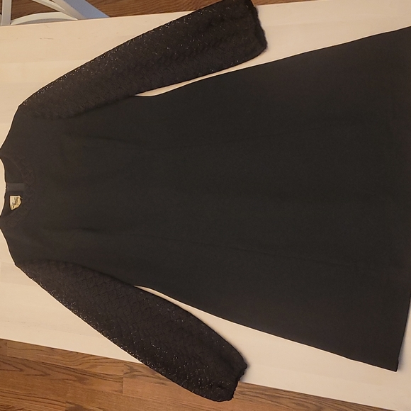Puritan Dresses & Skirts - EUC VTG 1960s Puritan Forever Young Mod Black Dress with Open Lace Sleeves